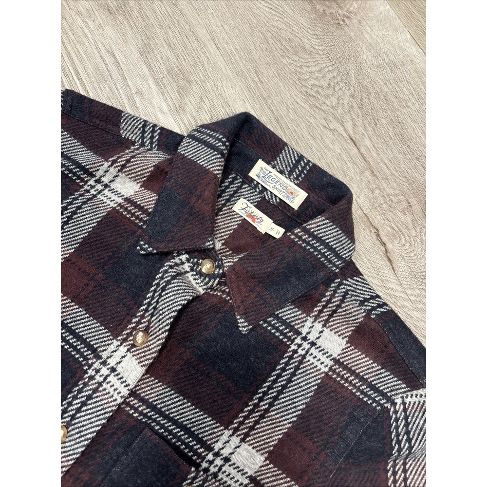 Faherty Shirt Womens XS Legend Sweater Red Plaid Knit Stretch Casual Soft